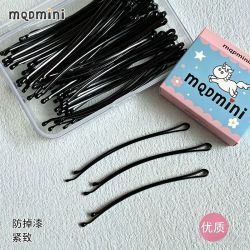 马骑顿 MINI儿童优质黑色防掉漆发夹精致黑色发夹持久固定女孩侧边夹