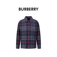 BURBERRY 自营Burberry博柏利男士格纹单排扣贴袋长袖棉服