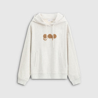 Gap 毛巾绣logo连帽卫衣