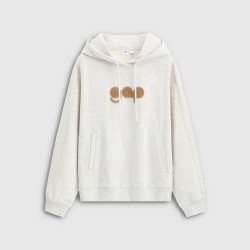 Gap 毛巾绣logo连帽卫衣