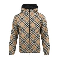 BURBERRY 格纹连帽宽松休闲男士双面穿夹克外套