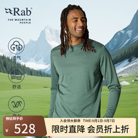 Rab Staden男士打底衫休闲内搭轻薄透气健身长袖T恤 QFG-42 卵石色 M
