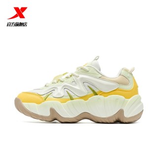 特步 菠萝鞋丨秋季女鞋厚底增高运动鞋百搭休闲鞋户外复古老爹鞋子