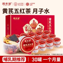 固本堂 黄芪五红茶补五红汤茶包女气血养生茶产妇产后哺乳期月子茶水礼盒