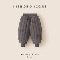 insbobo 儿童羽绒裤2026冬季新款女童洋气长裤男童束脚裤轻薄冬装