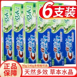 佳洁士 草本水晶牙膏清爽薄荷香型含氟清新口气家庭实惠装囤货正品