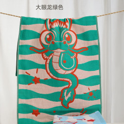 雅赞 三层纱布小毛巾大眼龙儿童洗脸巾100%全棉毛巾