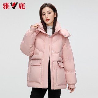 雅鹿 官方旗舰店短款羽绒服女冬季2026新款小个子加厚保暖防寒外套