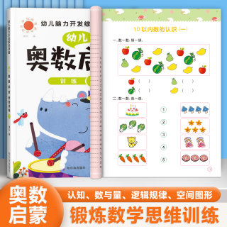 幼儿园奥数启蒙数学思维训练练习册3-6岁小中大班儿童益智早教书