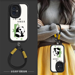 门萨 与我无关适用荣耀300手机壳400pro小羊皮Honor90挂绳200手绳gt/1