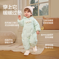 巴拉巴拉 童装婴儿连体衣羽绒服衣服新男女保暖哈衣爬服 粉色调-白鸭绒  80 (充绒量45g)