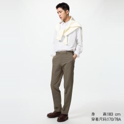 优衣库 易打理快干弹力轻型长裤482891