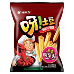 好丽友 大容量 呀土豆 薯条 超值嗨享装 麻辣小龙虾味 130g 五种选择