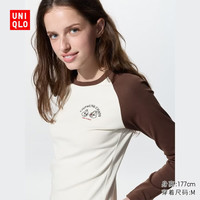 优衣库 Mickey＆Friends UT/长袖女装489392 38 深褐色 XS