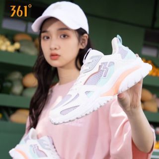 百亿补贴：361° 女鞋运动鞋春夏网面透气舒适休闲鞋百搭复古跑步鞋女士老爹鞋