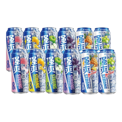 锐澳 强爽 8度 500ml*10瓶+水溶C 柠檬味 250ml*2瓶