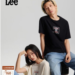 Lee 26春夏圆领摩天轮设计元素图案男女同款短袖