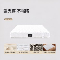 慕胜 家用床垫乳胶椰棕适中偏硬撑腰独立弹簧床垫20cm厚Y1
