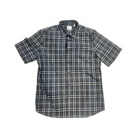 BURBERRY 自营Burberry/博柏利 男士棉混纺格纹休闲单排扣短袖衬衫