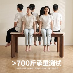 蓝色理想 全实木洞石岩板餐桌家用客厅小户型新款中古风餐桌椅组合