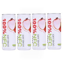 轻果姿 进口100%NFC荔枝汁250ml*4瓶