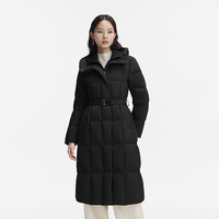 波司登 2026新款羽绒服女收腰鹅绒长款可脱卸针织领加厚