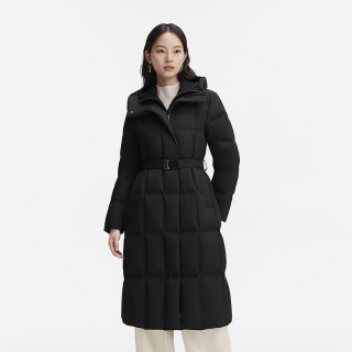 波司登 2026新款羽绒服女收腰鹅绒长款可脱卸针织领加厚