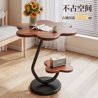 欧团 沙发边几家用卧室客厅小茶几床头柜阳台小圆桌复古风小桌子置物架