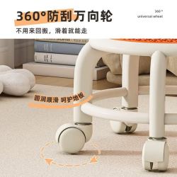 达福芮 万向轮小凳子滑轮矮凳移动家用小板凳坐凳带轮子的小圆凳带娃神器