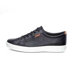 ecco Soft 7皮革低帮时尚板鞋男款黑色43000401001