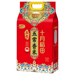 十月稻田 东北五常香米5kg五常大米一年一季真空
