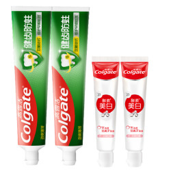 高露洁 健齿防蛀牙膏高氟防蛀劲爽薄荷味温和强健牙釉质90g*1+40g*1