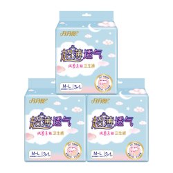 月月舒 棉柔亲肤 女士安心裤型卫生巾  M L XL 12