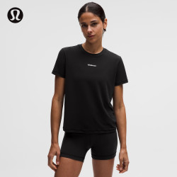 lululemon Jersey 女士训练平纹针织T恤 黑色 3XS