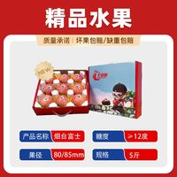 百亿补贴：王掌柜 苹果 红富士  礼盒装 净重 5斤整箱