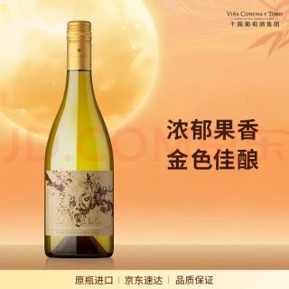 PLUS会员：干露 魔神鎏金魅惑霞多丽半干白葡萄酒 750ml 单瓶 智利原瓶进口红酒#值酒发现官#