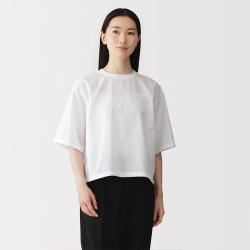 無印良品 MUJI 无印良品 女式 凉感 罩衫T恤 上衣女款内搭女装短袖夏季