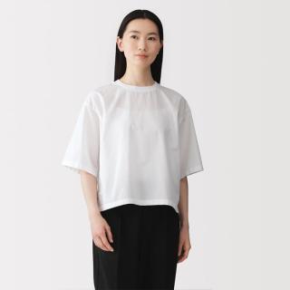 無印良品 MUJI 【凉感罩衫】无印良品 女式 凉感 罩衫T恤 上衣女款内搭女装短袖夏季