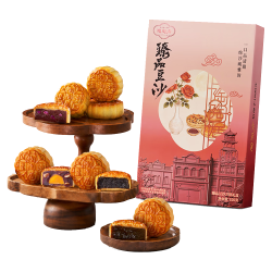 陶陶居 臻品豆沙月饼 520g 礼盒装