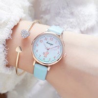 LQZB 防水夜光指针式儿童手表 粉色