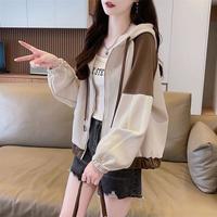 蝴蝶曼 春秋开衫卫衣女2026秋季宽松韩版休闲百搭连帽外套上衣韩版舒适 黑色 M