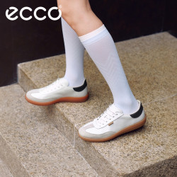 ecco 柔酷11号 235813 砂砾灰拼接 女士休闲鞋