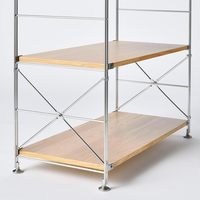 無印良品 MUJI 不锈钢置物架侧横杆 不锈钢材质 2 件套 839225