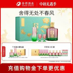 舍得 酒无处不春风52度500ml礼盒装中秋送礼浓香型白酒+同款小酒礼盒