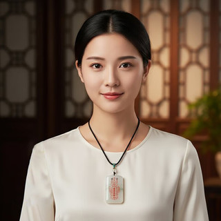 龙虎山 五雷号令玉髓无事牌项链