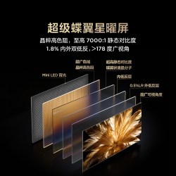 雷鸟 鹤7 26款 98英寸超级蝶翼星曜屏 SQD-MiniLED电视机国补100