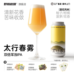 野鹅微醺 太行春雾 双倍干投双倍浑浊IP精酿啤酒 473mL*2罐 #值酒发现官#
