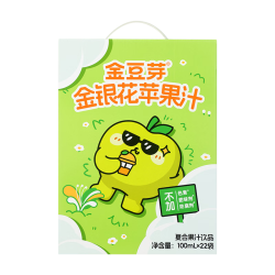 金豆芽 金银花苹果汁儿童夏天饮品户外小袋便携分享装100ml*22袋