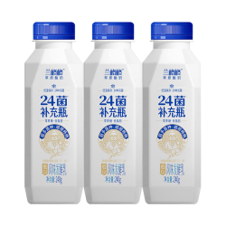 兰格格 草原酸奶 24菌补充瓶240g*3 0蔗糖低GI酸奶 产地乌兰察布源头直发