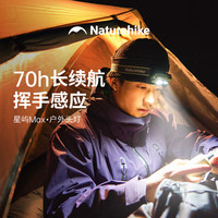 挪客户外 挪客轻便户外头灯徒步登山露营跑步感应长续航防水灯 苔藓绿